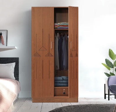 Picture of Meraj Furniture Nifty Niche - Modern 2 Doors Almirah CNC Design with Inner Storage Shelves by Meraj Furniture & Decor - Modern and Trendy