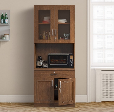 Picture of Meraj FurnitureCNC Design Kitchen Cabinet / Kitchen Rack / Microwave Oven & Condiment Racks/ Kitchen Cabinet / Crockery Rack