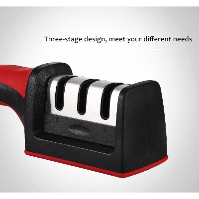 Picture of Knife Sharpener Hard Carbide Ceramic Sharpening Stone 3 Stages Handle Household