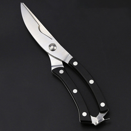 Picture of Poultry Shears - Come-Apart Kitchen Scissors - Heavy-Duty Shears With Grip Handles For Poultry- Fish- Seafood- Herbs- And Meat - Wood Color