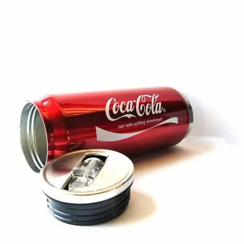 Picture of 350ML Stainless Steel Water Bottle Creative Thermos Cup Portable Travel Car Vacuum Flask Coffee Insulated Cup Drink Straw Cup