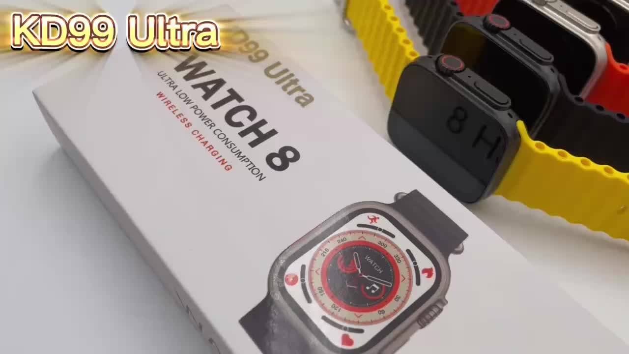 Picture of KD99 Ultra Men Smart Watch 1.99 inch Series 8 Ultra Heart Rate Blood Pressure Bluetooth Call Watch IP67 Waterproof Wireless Charging for iPhone & Andriod Phone. 30 Ratings