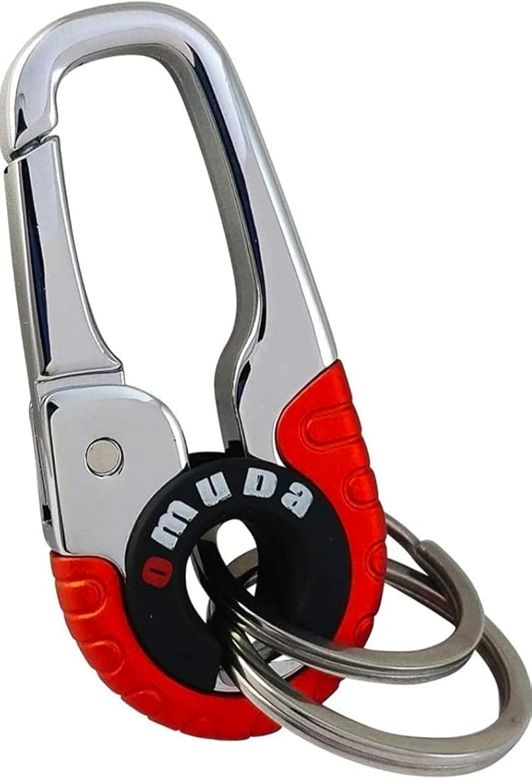 Picture of Mirage Keychain Ring Outdoor Sports Keychain with 2 Rings for Hiking Climbing Anti-lost Carabiner Key Ring for Car Keys Portable Metal Key Fob Metal Keychain A3755