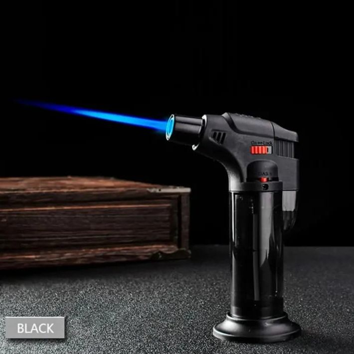 Picture of Rechargeable Butane Gas Torch Lighter Micro Torch 1300ºc Soldering Disinfector Burner Portable Torch High Capacity Torch for Barbecue and Cooking Multipurpose Windproof Flamer