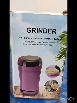 Picture of Mini Electric Coffee Grinder Coffee Grain Beans Spices Nuts Powder Mill Home Kitchen Salt Pepper
