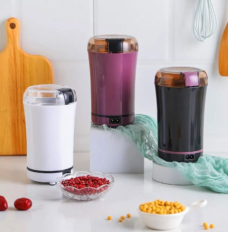 Picture of Mini Electric Coffee Grinder Coffee Grain Beans Spices Nuts Powder Mill Home Kitchen Salt Pepper