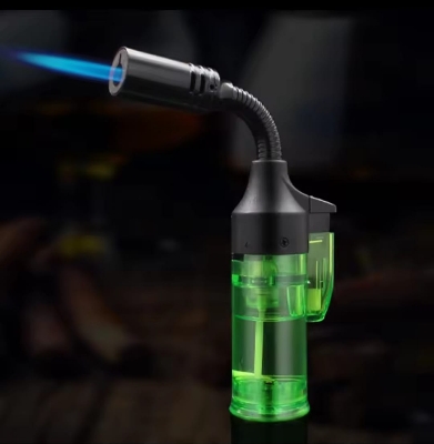 Picture of 360 Degree Hose Torch Lighter Gas Jet Lighter Refillable Butane Lighter Adjustable Flame size Men's Gadget