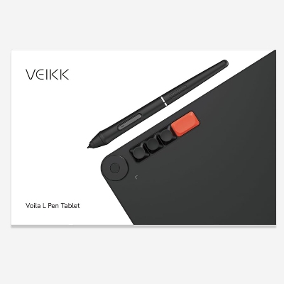 Picture of VEIKK Voila L Graphic Tablet 10x6 Inch Drawing Tablet With 4 DIY Keyboard Pen Tablet Support Android Windows MacOS