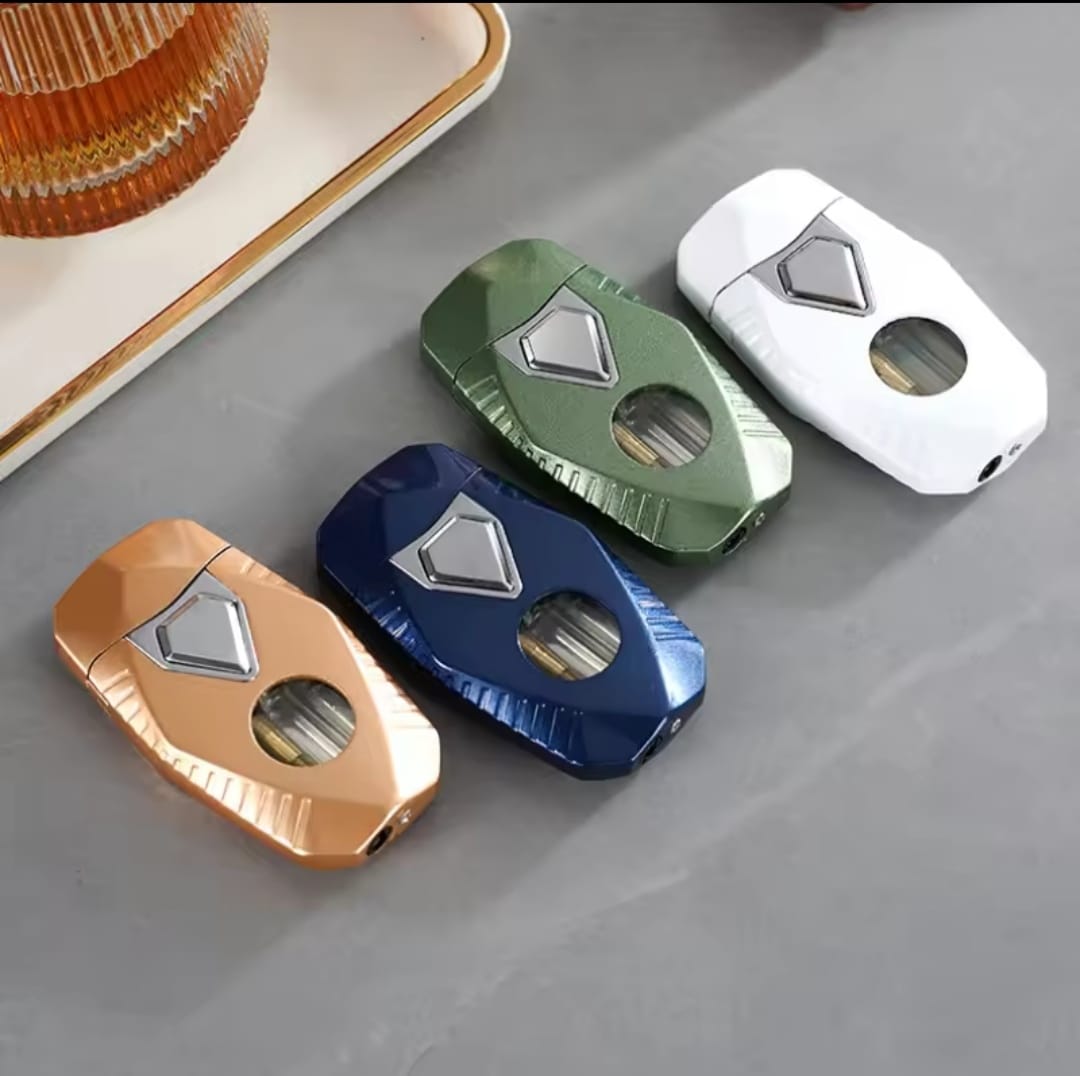 Picture of Lighters Double Flames Windproof Cigarette Lighter Mini Butane Gas Lighters