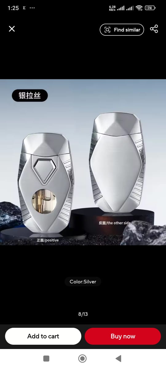 Picture of Lighters Double Flames Windproof Cigarette Lighter Mini Butane Gas Lighter