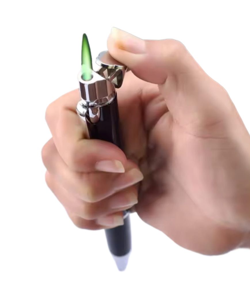 Picture of Strip Metal Jet Butane Cigarette Lighter Turbo Lighters Mini Portable Gadget