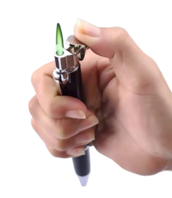 Picture of Strip Metal Jet Butane Cigarette Lighter Turbo Lighters Mini Portable Gadget