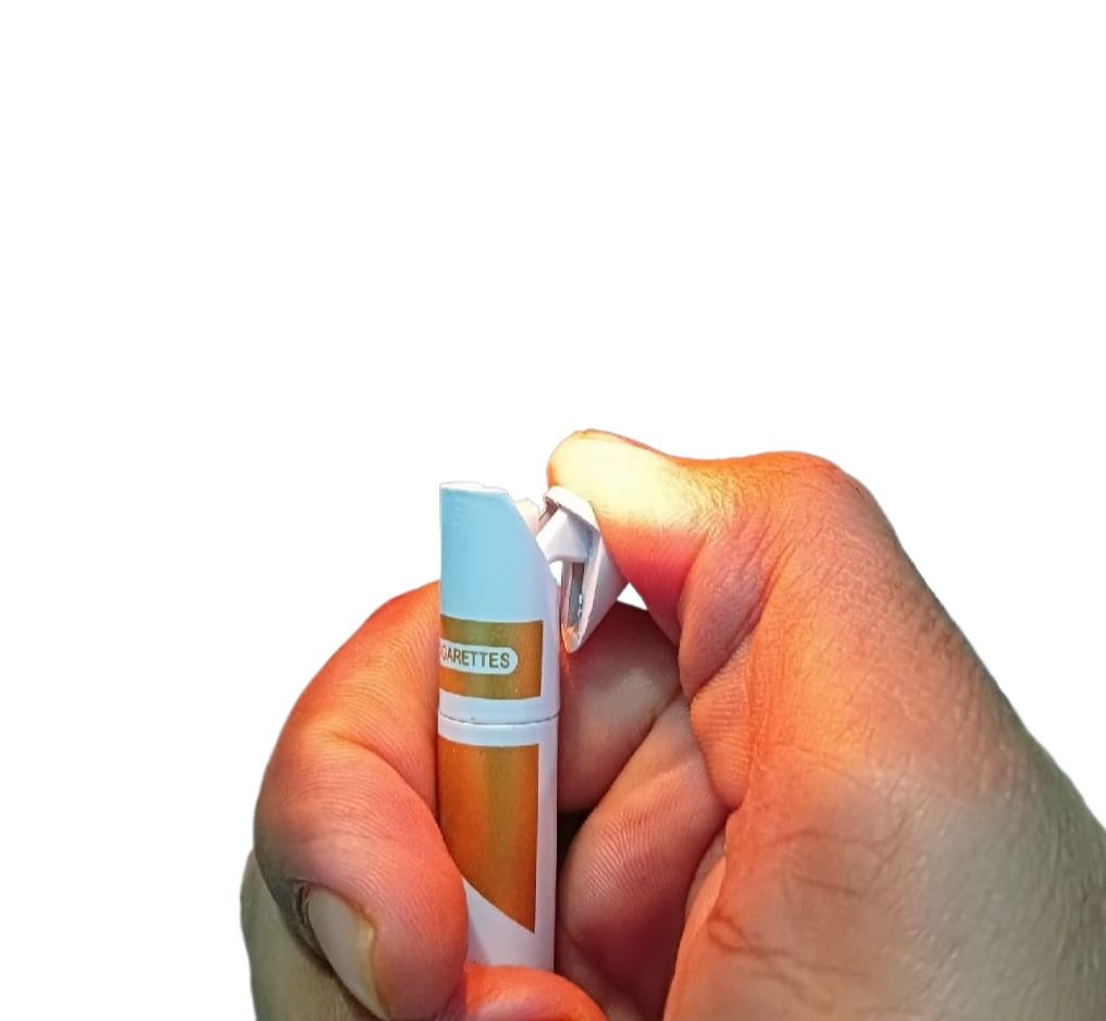 Picture of Cigarette Gas Lighter Slim Size Refillable Butane Gas Metal Cigarette Shaped Lighter