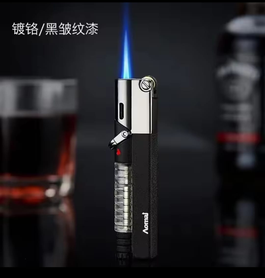 Picture of Torch Jet Lighter with Visible Gas, Lockable Flame, Windproof Lighters, Unique Gifts