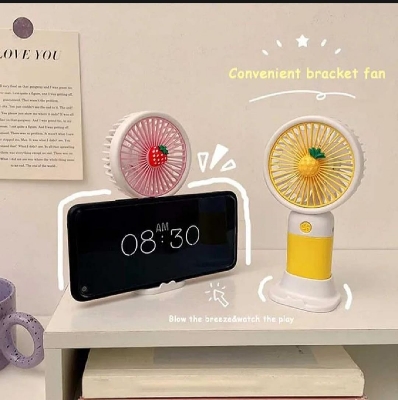 Picture of Fruit Detachable Dock USB Charging Handheld Desktop Fan Cute Mini Portable Fan Office Learning Outdoor Home Gift