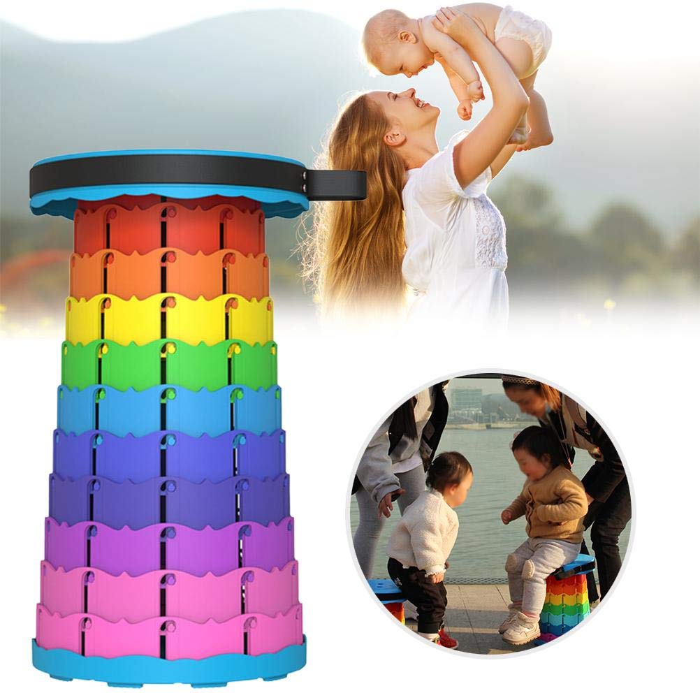 Picture of Portable Telescopic Stool Collapsible & Retractable Folding Chair for Adults Lightweight Foldable Seat for Camping Fishing Hiking Outdoor Indoor