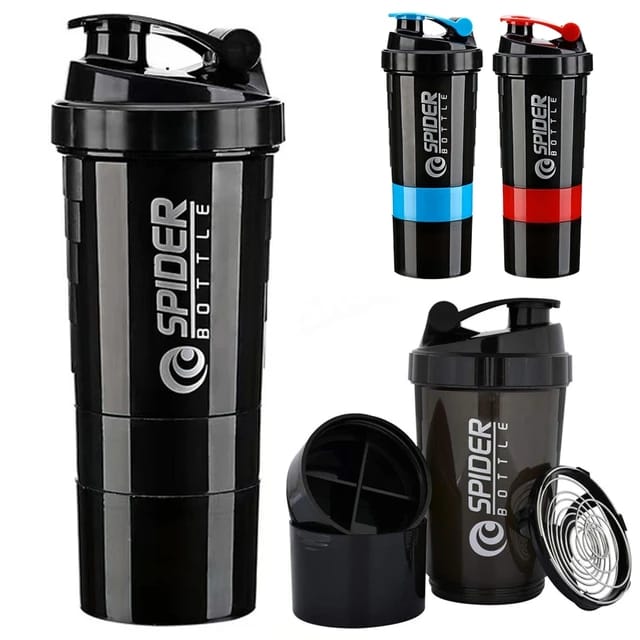 Picture of Water Bottle  Cups Sports Cup Portable 500ml Removable Three Protein Powders