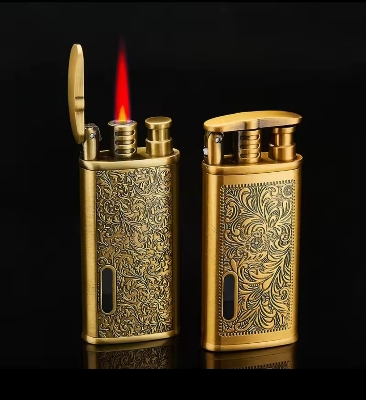 Picture of LCD Lighter Gas Inflatable Windproof Metal Durable General Lighter