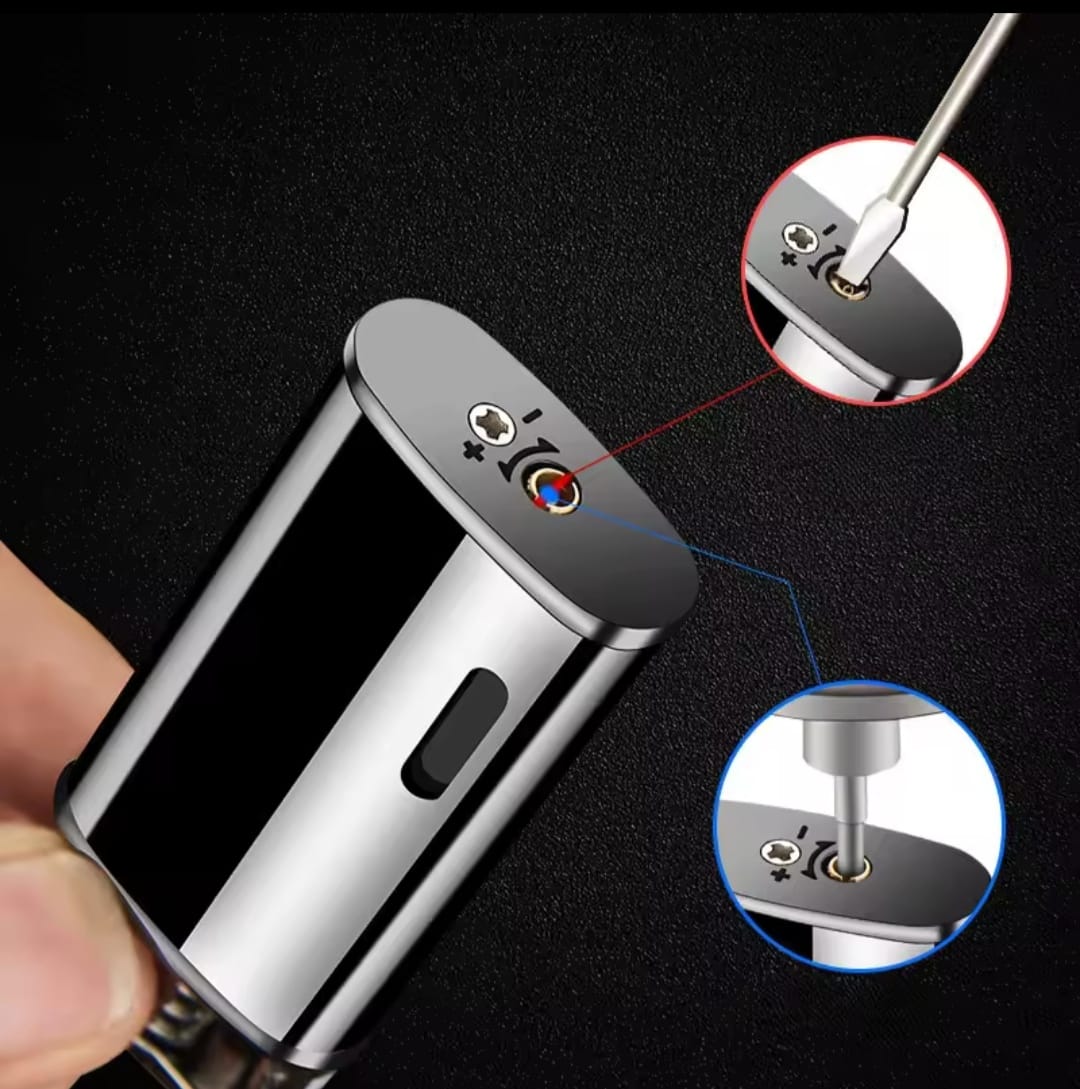 Picture of LCD Lighter Gas Inflatable Windproof Metal Durable General Lighter