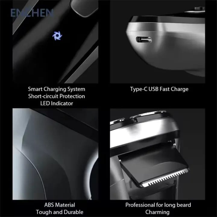 Picture of Electric Shaver Razor Men Type-C Rechargeable Shaving Beard Machine Intelligent Control Travel Lock 100% Ne