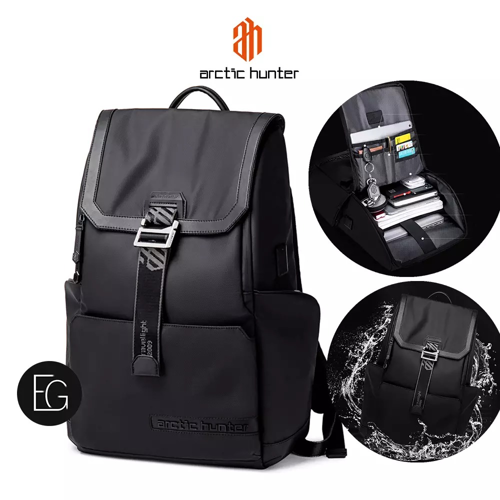 Picture of Arctic Hunter B00428 Backpack with USB Port, Travel Backpack for 15.6” Laptop Water-resistant Bag