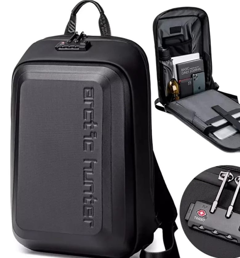 Picture of Arctic Hunter B00451 Lock Hard Shell Bag with 15.6 inch Water-resistant bag.