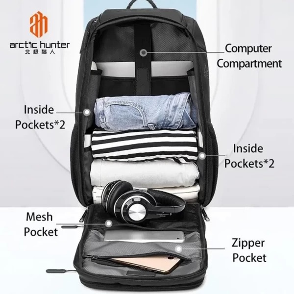 Picture of ARCTIC HUNTER B00461 MULTI-FUNCTIONAL LAPTOP BUSINESS TRAVEL Bag