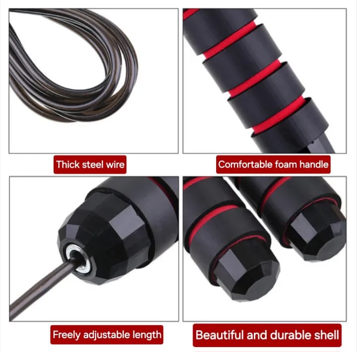 Picture of Adult Steel Skipping Rope For Men And Women To Lose Weight, Weight-Bearing, Fitness, Fat-burning, Special Skipping Rope Jump Rope Jumping Rope For Students, Special For High School Entrance Examination Sporting Goods- China Imported - 3.2 Metre