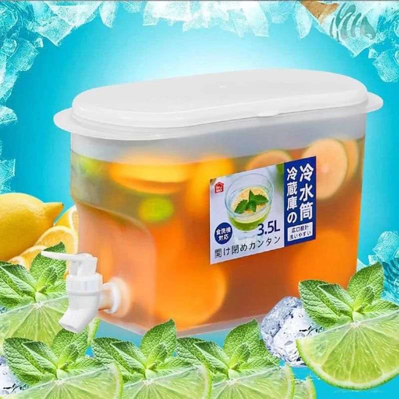 Picture of Dring Dispenser With Tap High quality food grade plastic juice jar water dispenser 3.5L Juice Dispenser