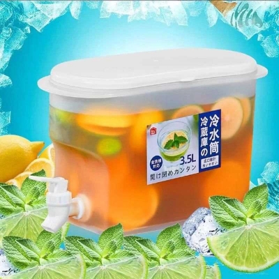 Picture of Dring Dispenser With Tap High quality food grade plastic juice jar water dispenser 3.5L Juice Dispenser