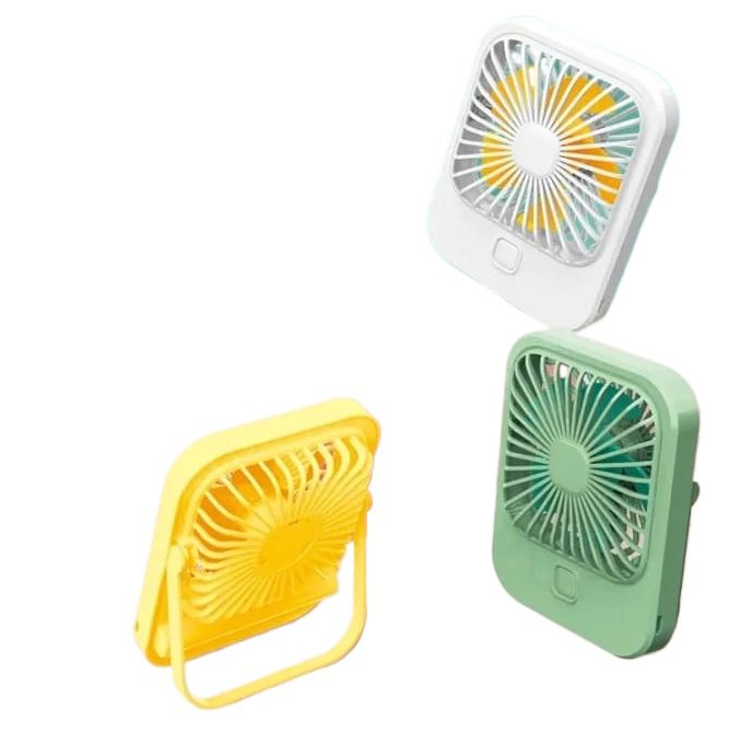 Picture of Ultra-thin Mini Foldable Fan Handheld USB Rechargeable Desktop Fan Small Table Fan 3 Speed Adjustable For Homeheld Bedroom