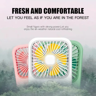 Picture of Ultra-thin Mini Foldable Fan Handheld USB Rechargeable Desktop Fan Small Table Fan 3 Speed Adjustable For Homeheld Bedroom
