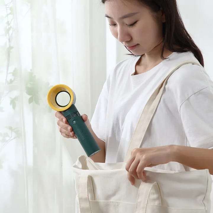 Picture of Portable Bladeless Fan Handheld Desktop Summer Mini Ultra-quiet Air Coolers USB