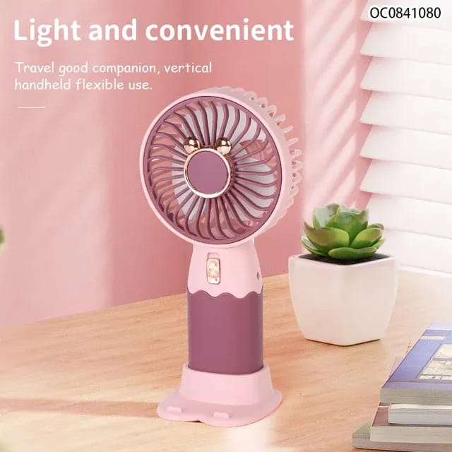 Picture of USB Rechargeable Desktop Fans Cute Mini Portable Fan for Office Study Outdoors Home Table USB Battery Charge 5v
