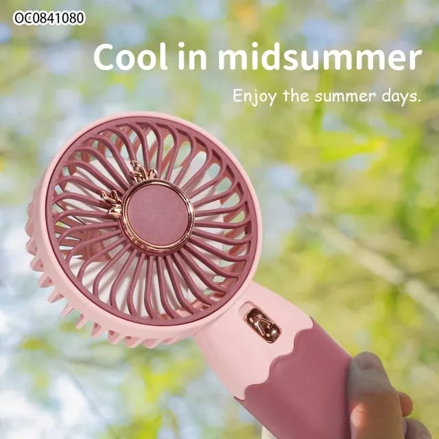 Picture of USB Rechargeable Desktop Fans Cute Mini Portable Fan for Office Study Outdoors Home Table USB Battery Charge 5v