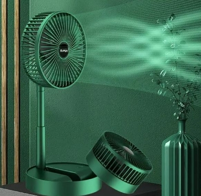 Picture of Usb Foldable Rechargeable Telescopic Mini Desktop Air Fan 3 In 1 Camping Portable Battery Fan