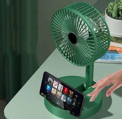 Picture of Usb Foldable Rechargeable Telescopic Mini Desktop Air Fan 3 In 1 Camping Portable Battery Fan