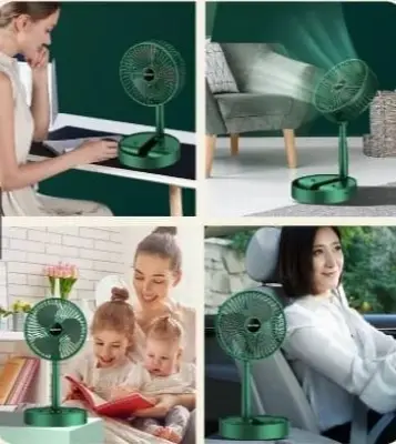 Picture of Usb Foldable Rechargeable Telescopic Mini Desktop Air Fan 3 In 1 Camping Portable Battery Fan