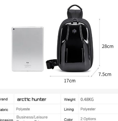 Picture of Arctic Hunter Xb00551 Hard Shell Sling Bag