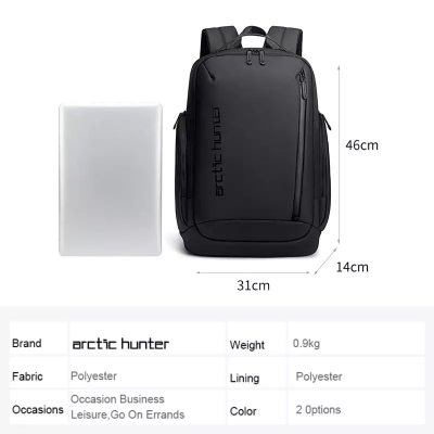 Picture of Arctic Hunter New B00554 Water Resistant Anti Theft Backpack