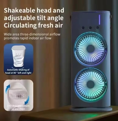 Picture of Double-ended spray fan portable humidifier fan air conditioner household small air cooler hydro cooling portable air adjustment
