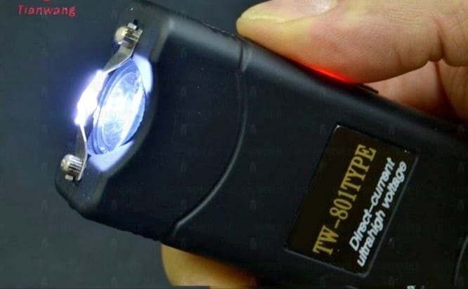 Picture of Rechargeable Electric, Torch Light for Security Type Protection Torch Light 30000-Kv With Extra Carry Beg