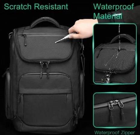 Picture of OZUKO 9409S Unisex School Collage Large Capacity Waterproof Laptop Backpack Business Travel Bag USB Charging