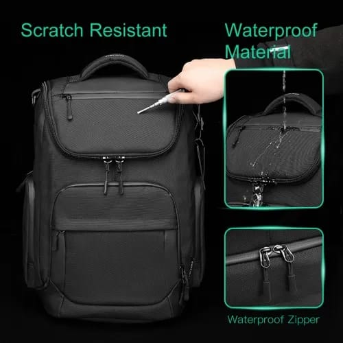Picture of OZUKO 9409S Unisex School Collage Large Capacity Waterproof Laptop Backpack Business Travel Bag USB Charging