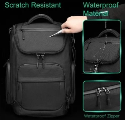 Picture of OZUKO 9409S Unisex School Collage Large Capacity Waterproof Laptop Backpack Business Travel Bag USB Charging
