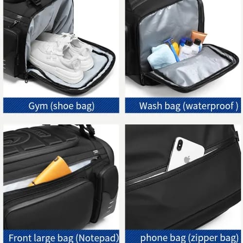 Picture of Ozuko 9326 Waterproof Anti Theft Multifunctional Capacity Laptop And Travel Backpack