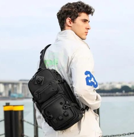 Picture of Ozuko 9585 Crossbody Bag With Camera Tripod Storage