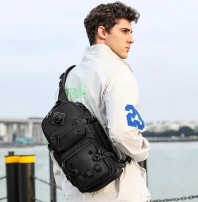 Picture of Ozuko 9585 Crossbody Bag With Camera Tripod Storage