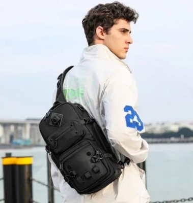 Picture of Ozuko 9585 Crossbody Bag With Camera Tripod Storage