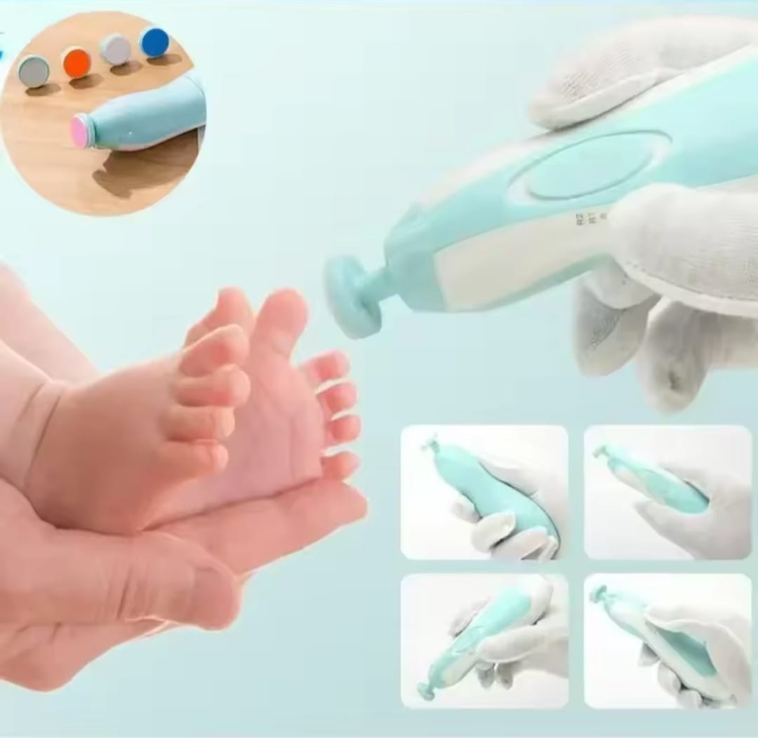 Picture of Kids Baby Nail Trimmer Electric Baby Manicure Pedicure Nail Clippers Cutter Scissors Care Set New Born Kids' safety nail clipper